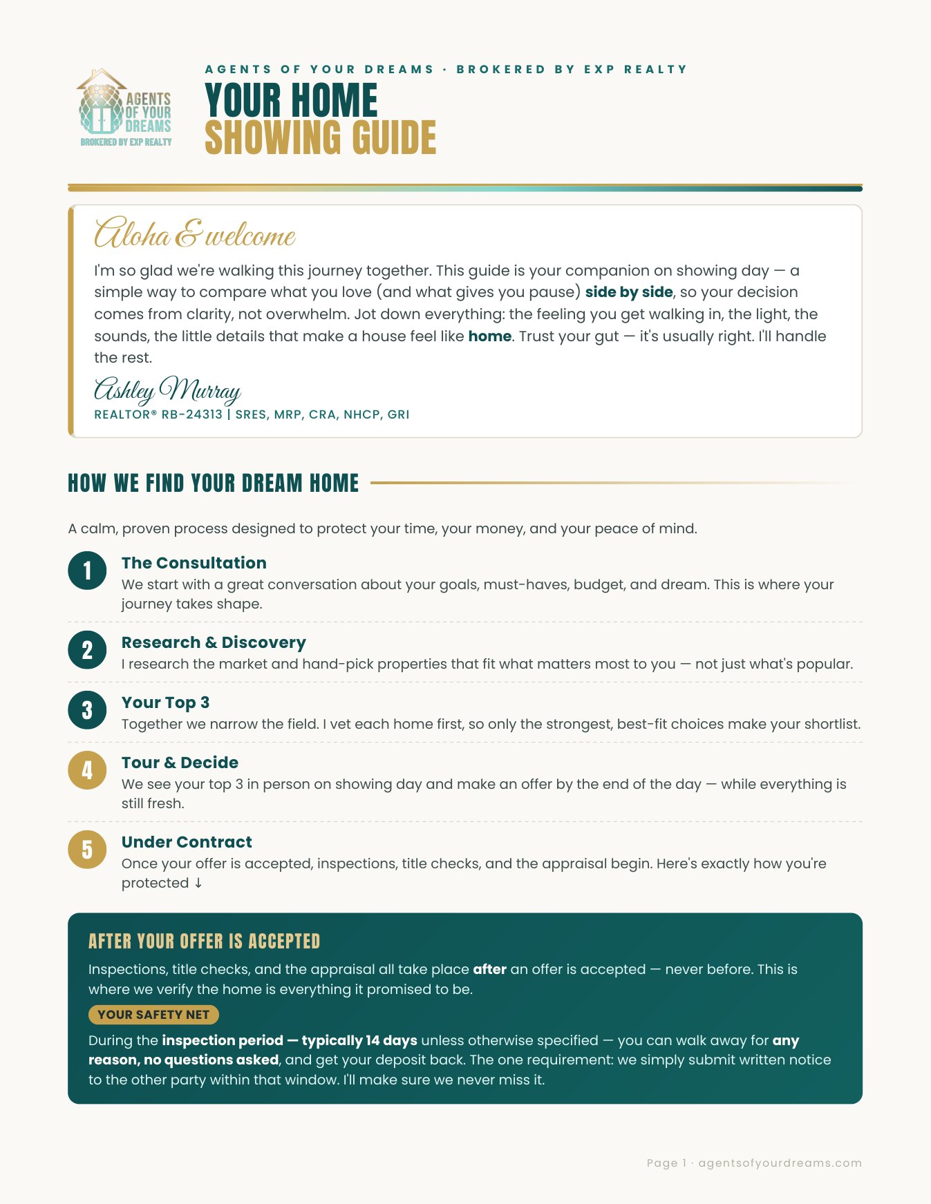 Oahu Home Showings Checklist cover